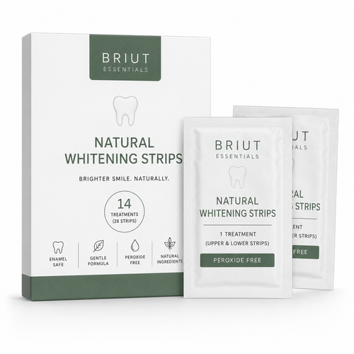 Natural Whitening Strips – (Peroxide-Free, 14 Treatments)