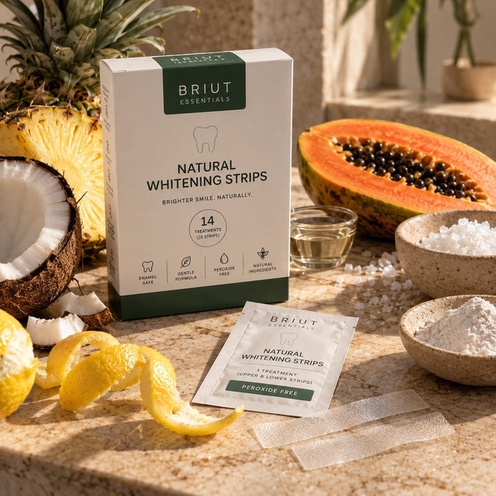 Natural Whitening Strips – (Peroxide-Free, 14 Treatments)