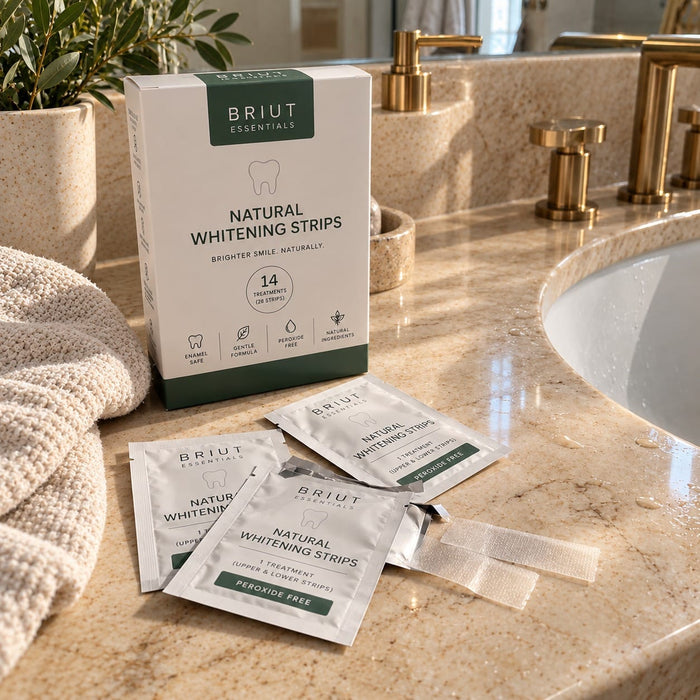 Natural Whitening Strips – (Peroxide-Free, 14 Treatments)