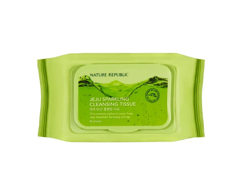 NATURE REPUBLIC Jeju Sparkling Cleansing Tissue مناديل تنظيف الوجه من نيجر ريببلك