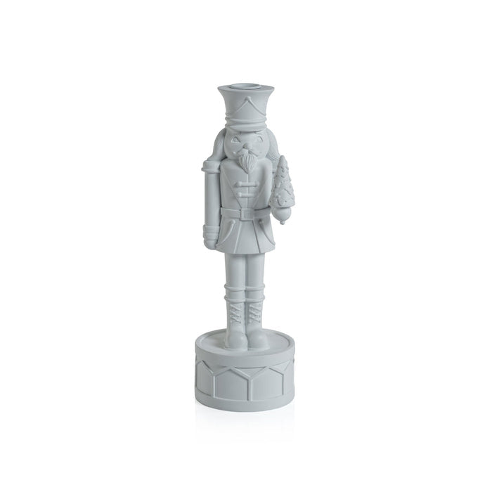 Nutcracker Taper Holder - Matte White - Candle Holders by Carlyle Avenue