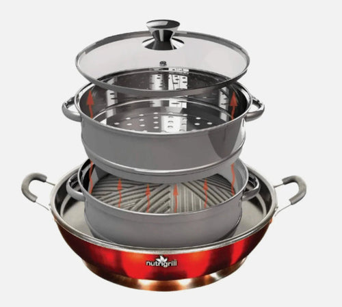 NutriGrill 1200W Electric Tabletop Grill – Korean Table Top Grill for Indoor & Outdoor BBQ - Happy Bargain Bin