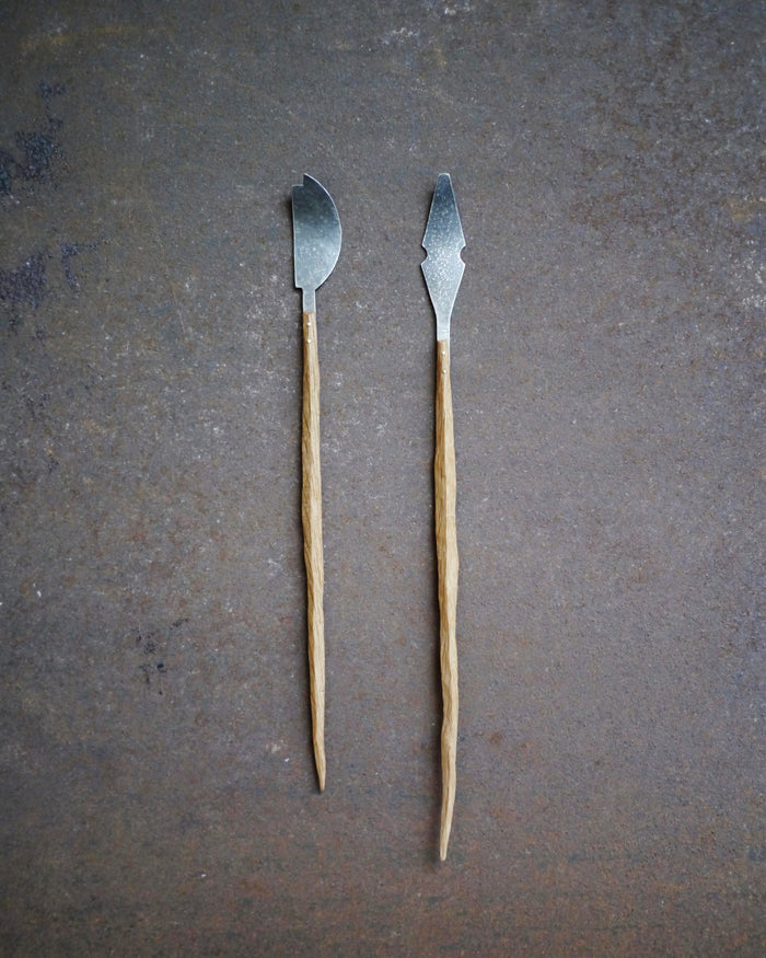 Oak Sprout Chashaku Tea Ladle - Abstract