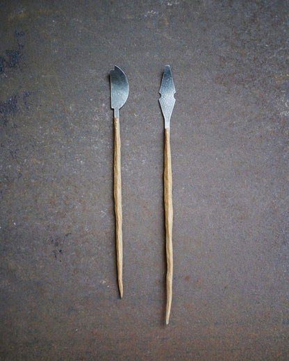 Oak Sprout Chashaku Tea Ladle - Abstract