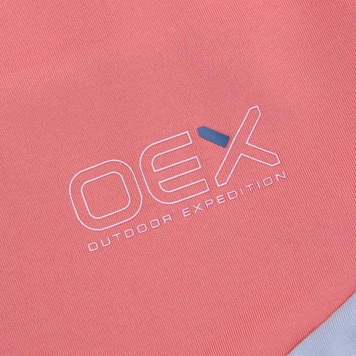 OEX Flynn T-Shirt / Shorts Set - Coral/Grey