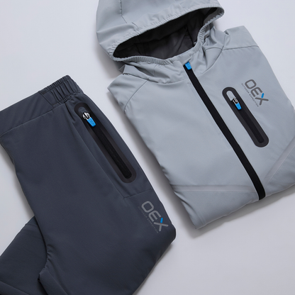 OEX Junior Aspect Tracksuit - Light Grey