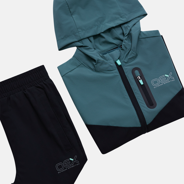 OEX Junior Fell Tracksuit - Green/Black