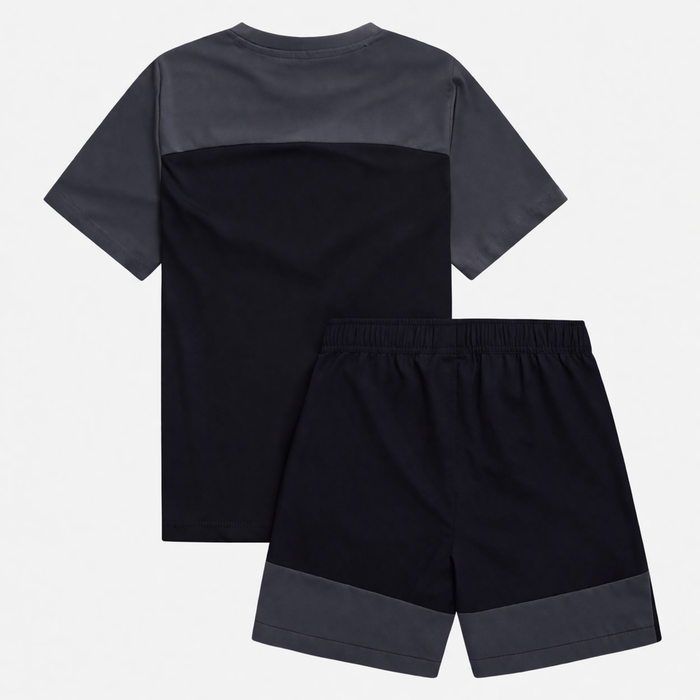 OEX Junior Flynn T-shirt / Shorts Set - Charcoal/Black