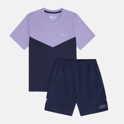 OEX Junior Flynn T-Shirt / Shorts Set - Midnight/Lilac