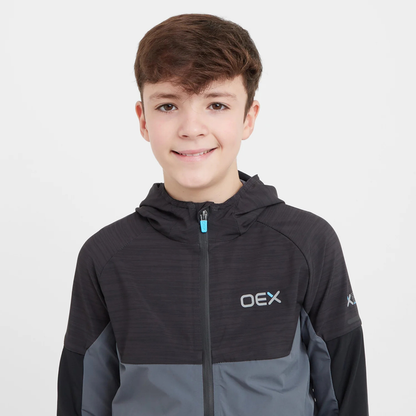 OEX Junior Peak Tracksuit - Black/Charcoal