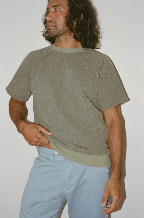 Olive Heathered Magnuson Short Sleeve Raglan