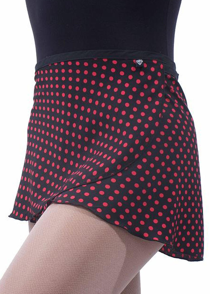 Adult S/M / Black w/ Hot Pink Polka Dots
