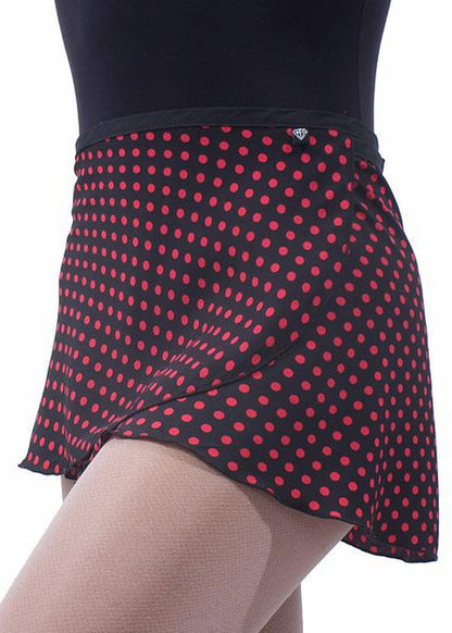 Adult S/M / Black w/ Hot Pink Polka Dots