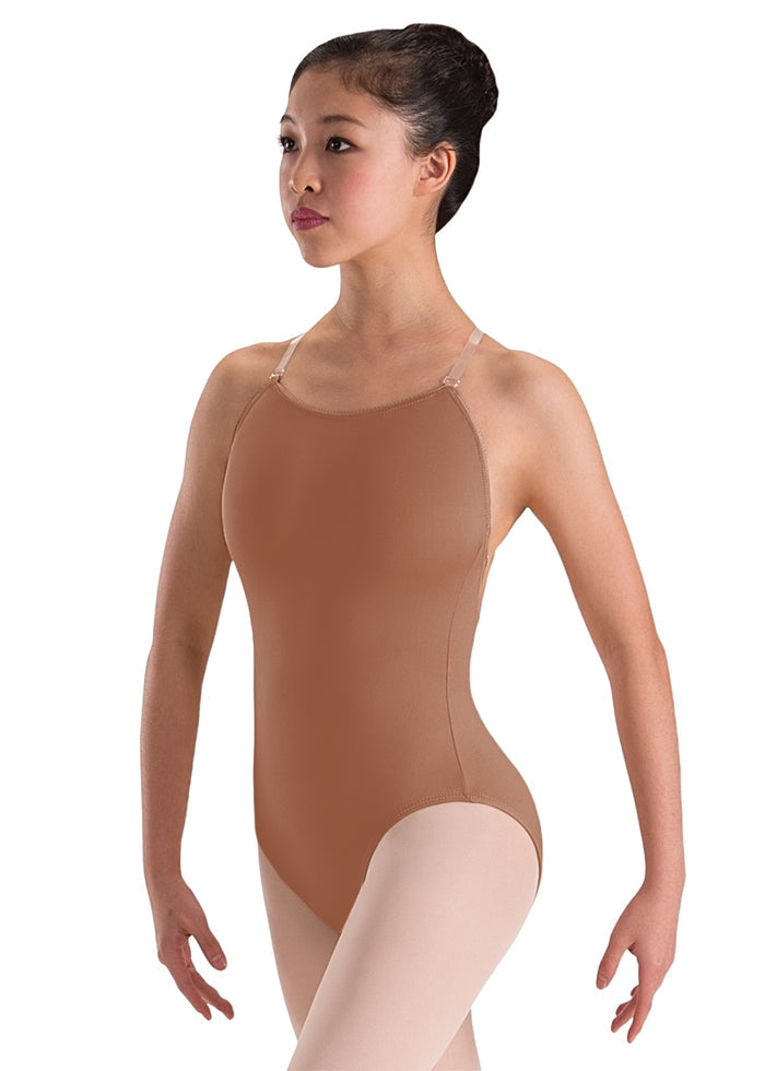 ON SALE Motionwear Adjustable Clear Strap Camisole Leotard