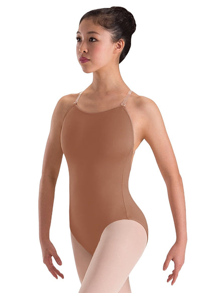 ON SALE Motionwear Adjustable Clear Strap Camisole Leotard