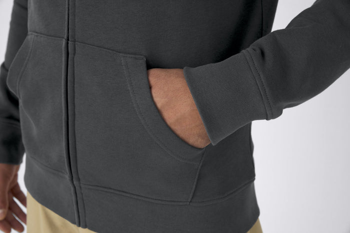Organic Essential Zipped Hoodie: Mens