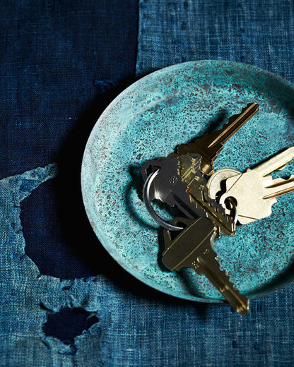 Oxidized Copper Dish - Green