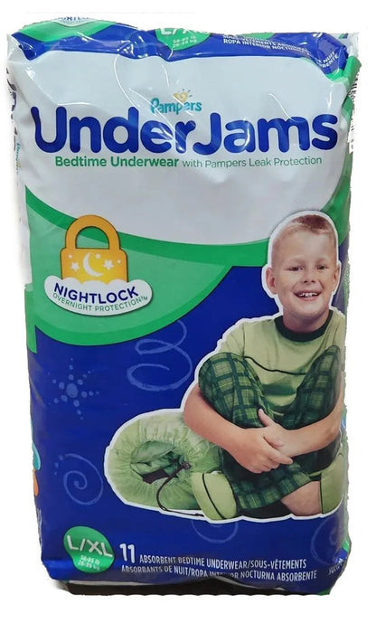 Pampers UnderJams bedtime underwear for boys, L/XL size, 11 count, night protection