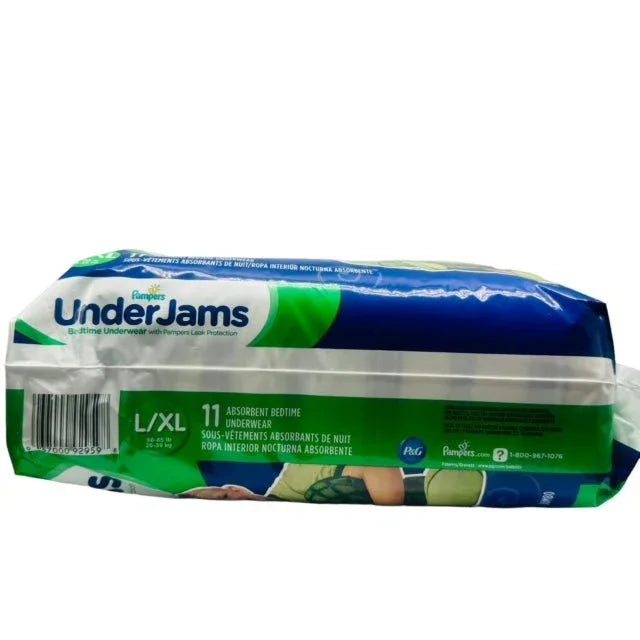 Pampers UnderJams bedtime underwear for boys, large XL size, 11 count pack