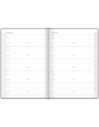Pastel A5 Address Book Stone#color_stone