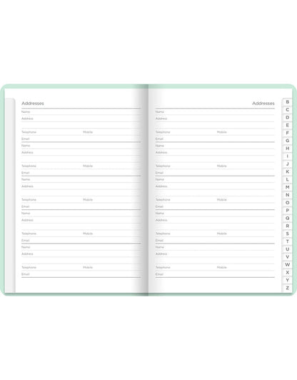 Pastel A6 Address Book Duck Egg#color_duck-egg