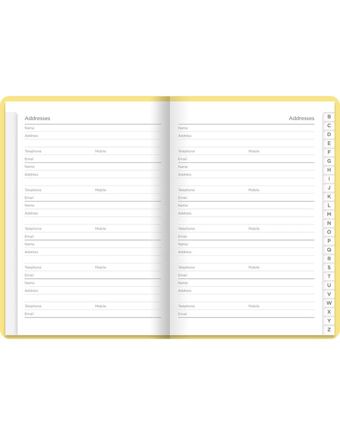Pastel A6 Address Book Lemon#color_lemon