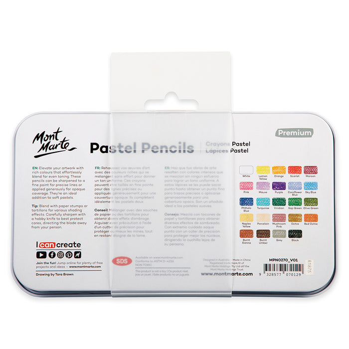 Pastel Pencils 24pc in Tin Premium