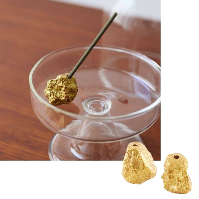 Pebble Brass Incense Holder