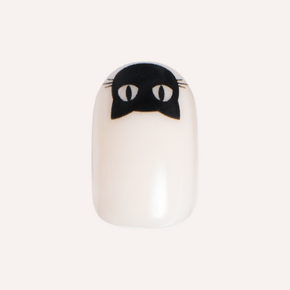 Peekaboo Cats - Press-On | Extra Short | Round