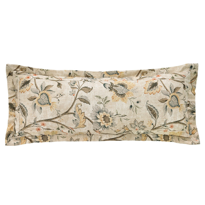 Penrose Washed Linen Blend Double Flanged Lumbar Pillow Pillow