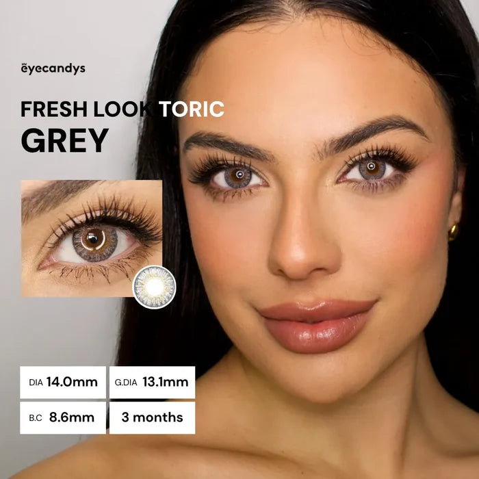 Pink Label Fresh Look Grey (Custom Toric for Astigmatism) - EyeCandys