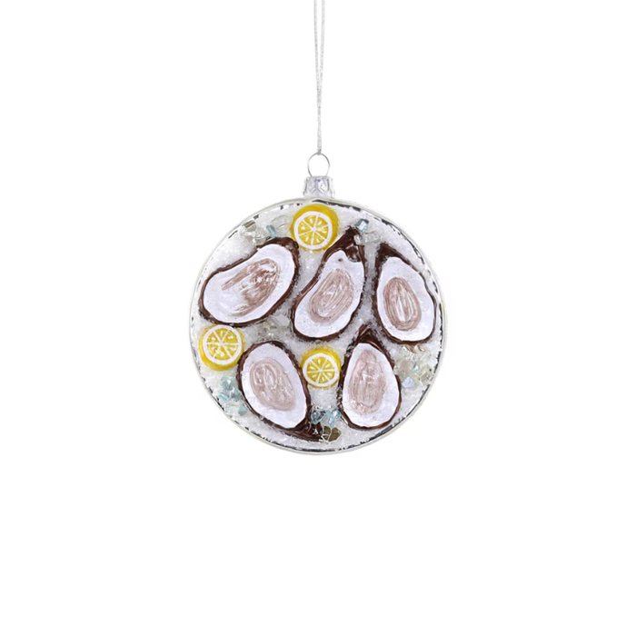 Plated Oysters on Ice Ornament