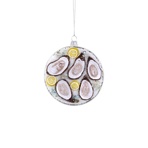 Plated Oysters on Ice Ornament