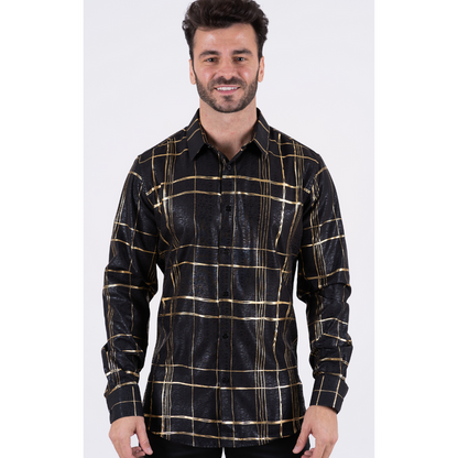 Platini Men’s Black Premium Double Foil Shirt