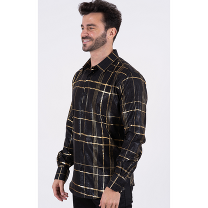 Platini Men’s Black Premium Double Foil Shirt