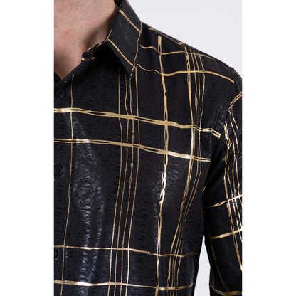 Platini Men’s Black Premium Double Foil Shirt