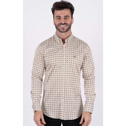 Platini Men’s Casual Western Print Shirt