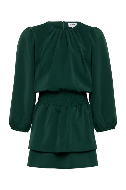 Pleat Ruby L/S Dress-Green