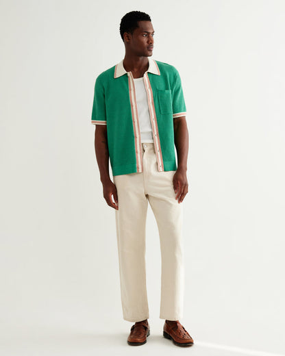 Pointelle Green Belle SS Shirt