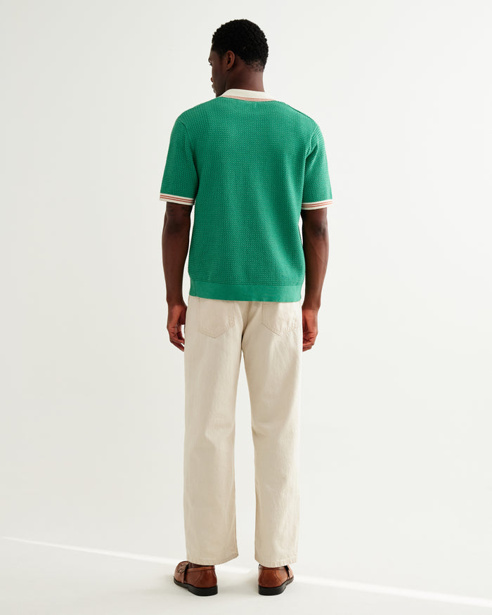 Pointelle Green Belle SS Shirt