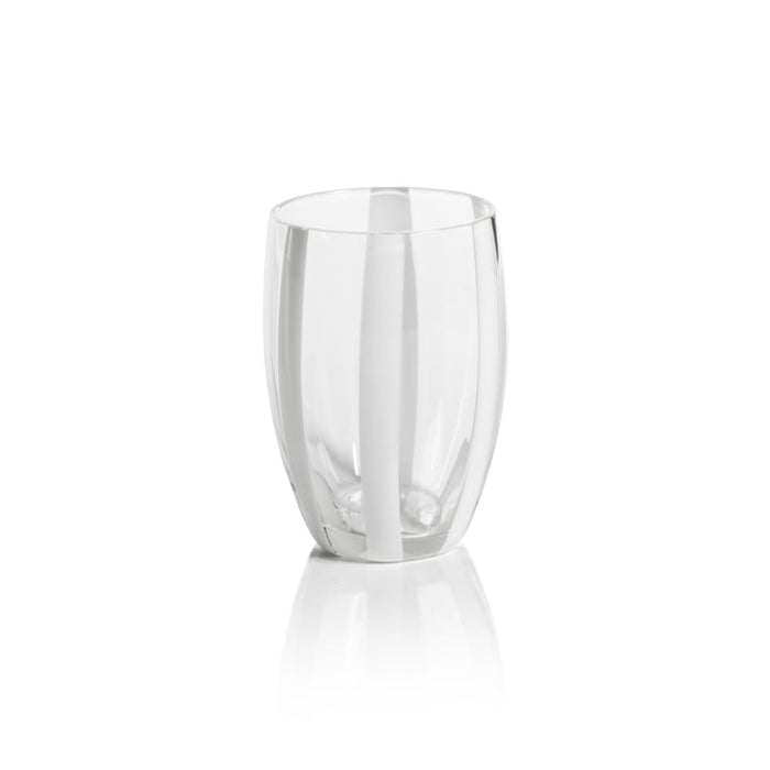 Portofino Striped Stemless Glass - Set of 4 - Drinkware Sets by Carlyle Avenue
