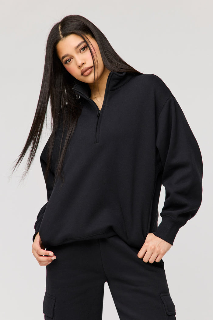Premium Fleece Boyfriend Half Zip