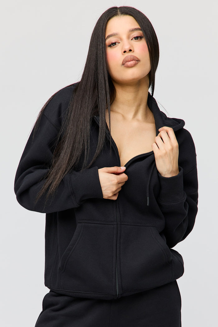 Premium Fleece Boyfriend Zip Hoodie