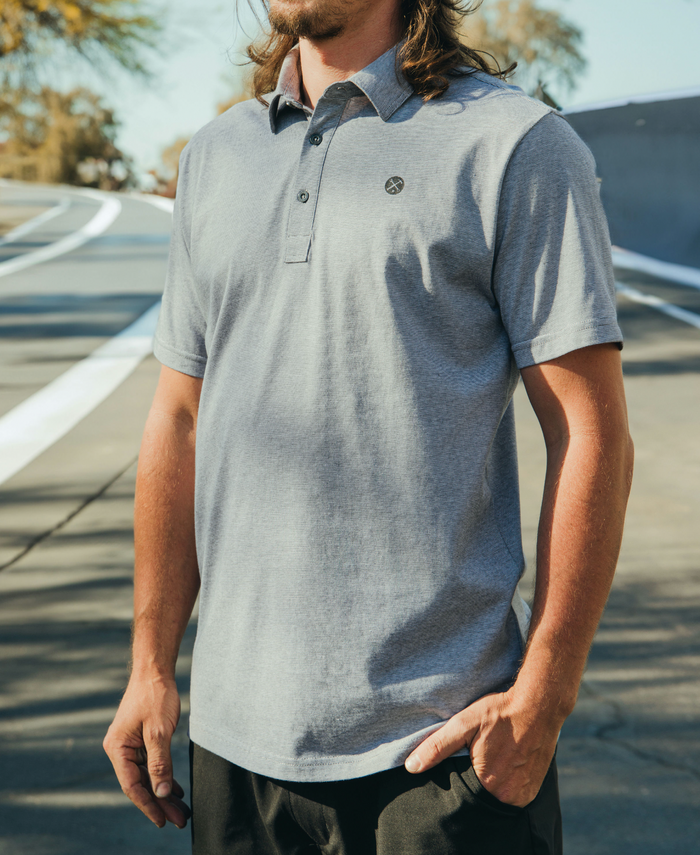 Premium Polo - Charcoal Athletic
