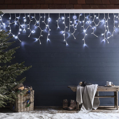 Pro Connect 8m 400 White Connectable Icicle Lights White Cable