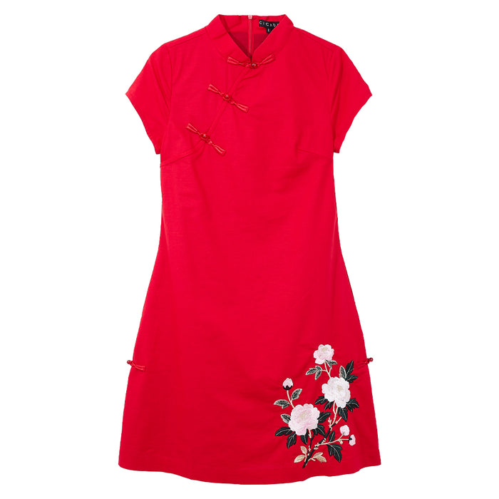 Prosperity Bloom Dress (Red)