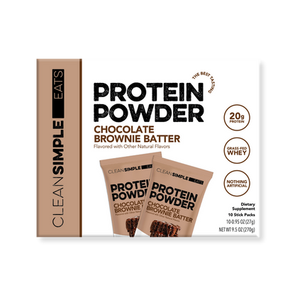 Protein Powder: Brownie Batter (10 Single Serving Stick Packs)