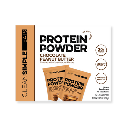 Protein Powder: Chocolate Peanut Butter (10 Single Serving Stick Packs)