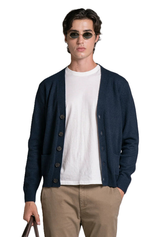 IMPURE pullover lana blu CHAD LANA-BLU