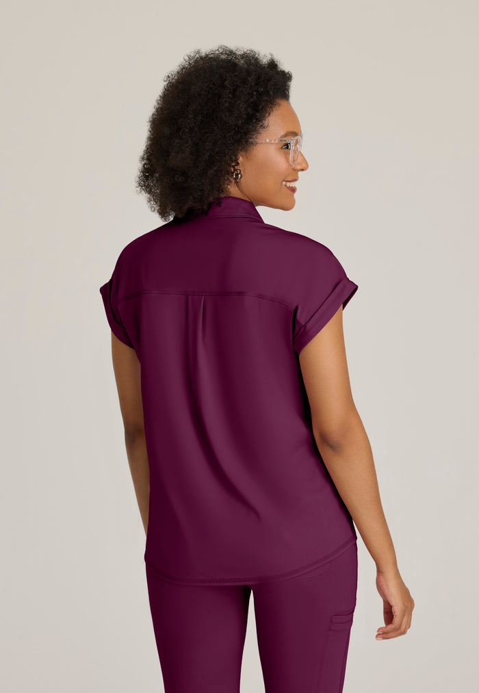 Renew Knit Top - Wine - Grey's Anatomy Scrubs